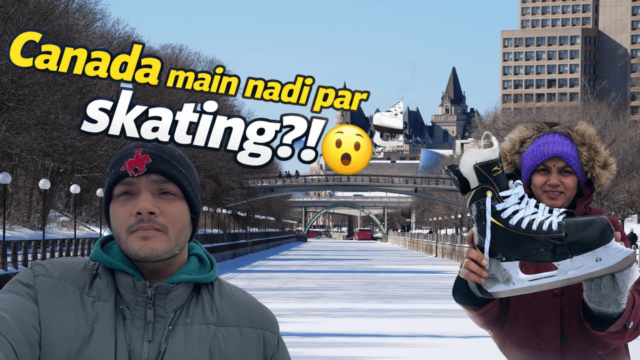 Canada Mein Nadi Par Skating 😲⛸️| Frozen River Reality