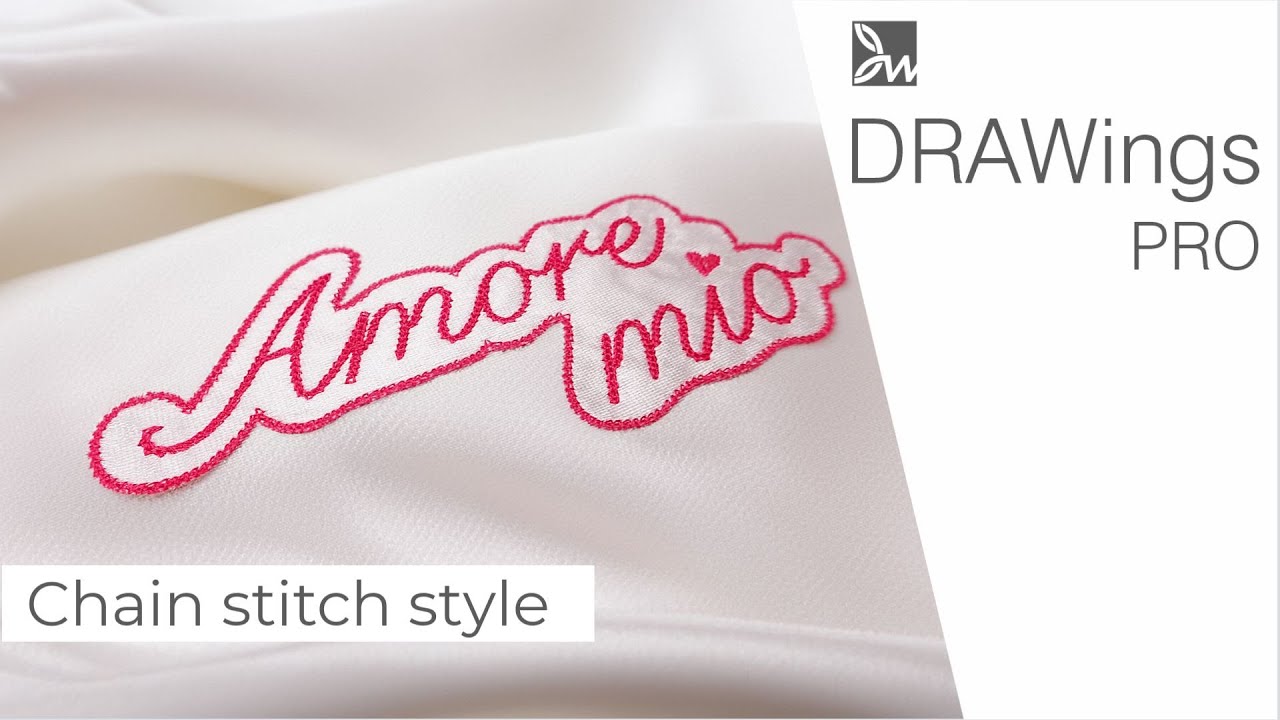 Achieve the Look of Chain Stitch Embroidery with DRAWings PRO software!