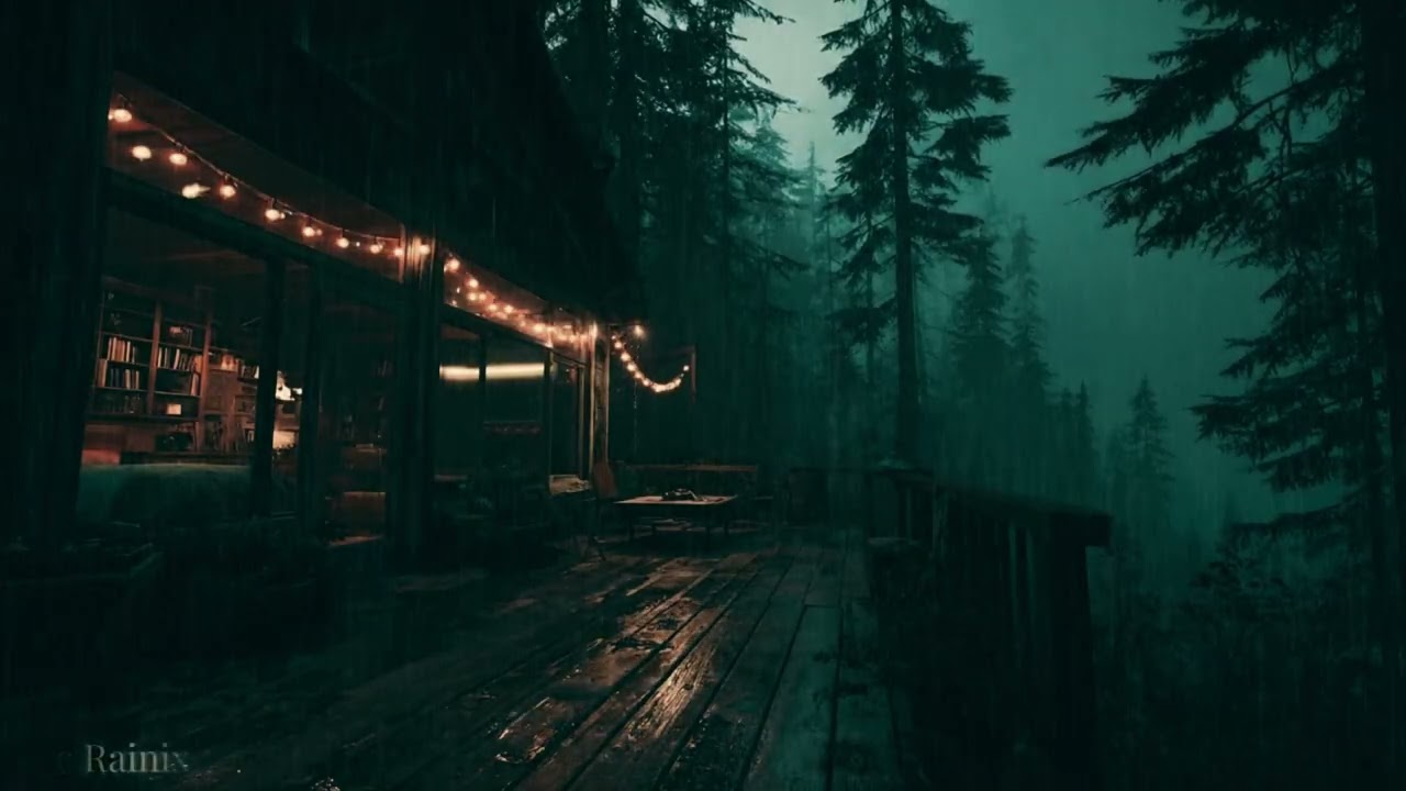 Best Rainfall at a Forest Cabin 🌲 | Sleep Deeply with Rain Sounds