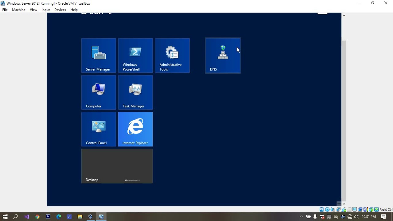 Install and Configure DNS server on Windows Server 2012 on VirtualBox