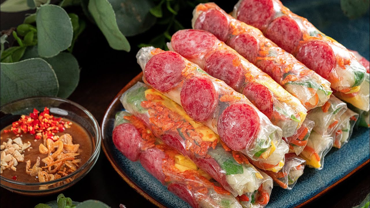 Bò Bía Mặn Tuổi Thơ - Cách Pha Nước Chấm Thơm Lừng Béo Ngậy Tuyệt Đỉnh | Vietnam Fresh Sprinh Roll