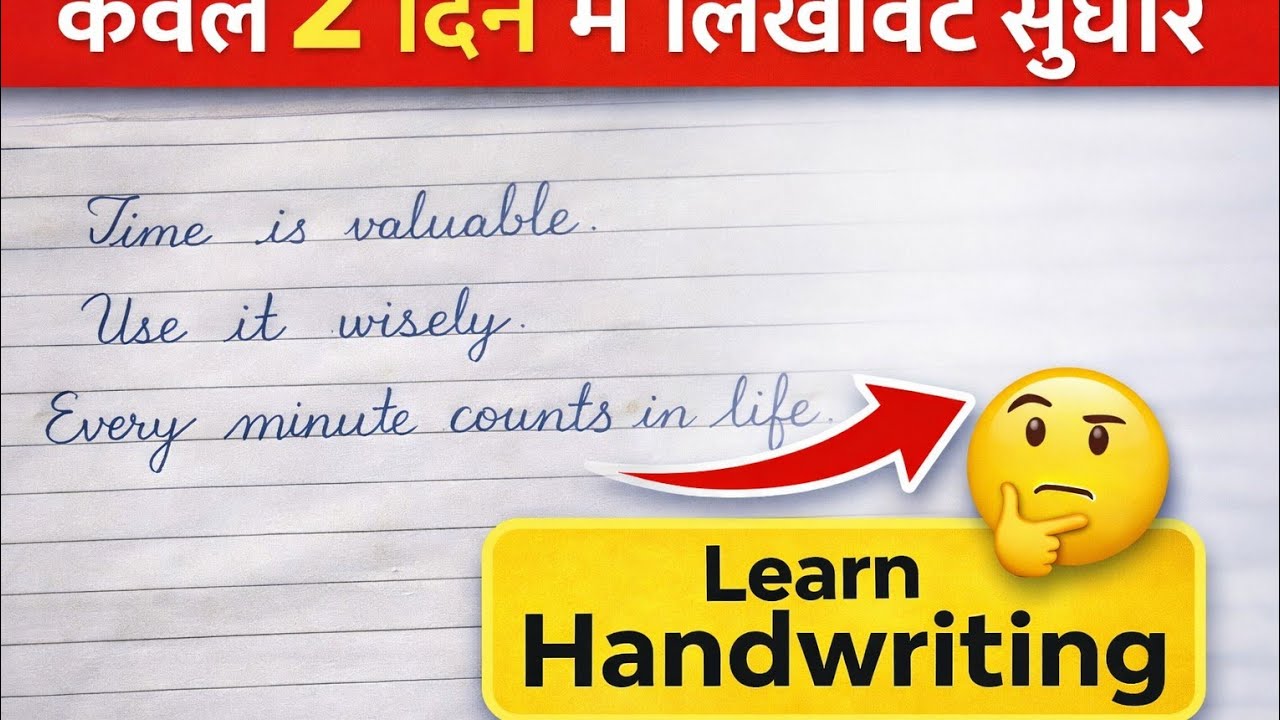 Time is Valuable ✍️ | English Cursive Handwriting Practice | Improve Writing Fast