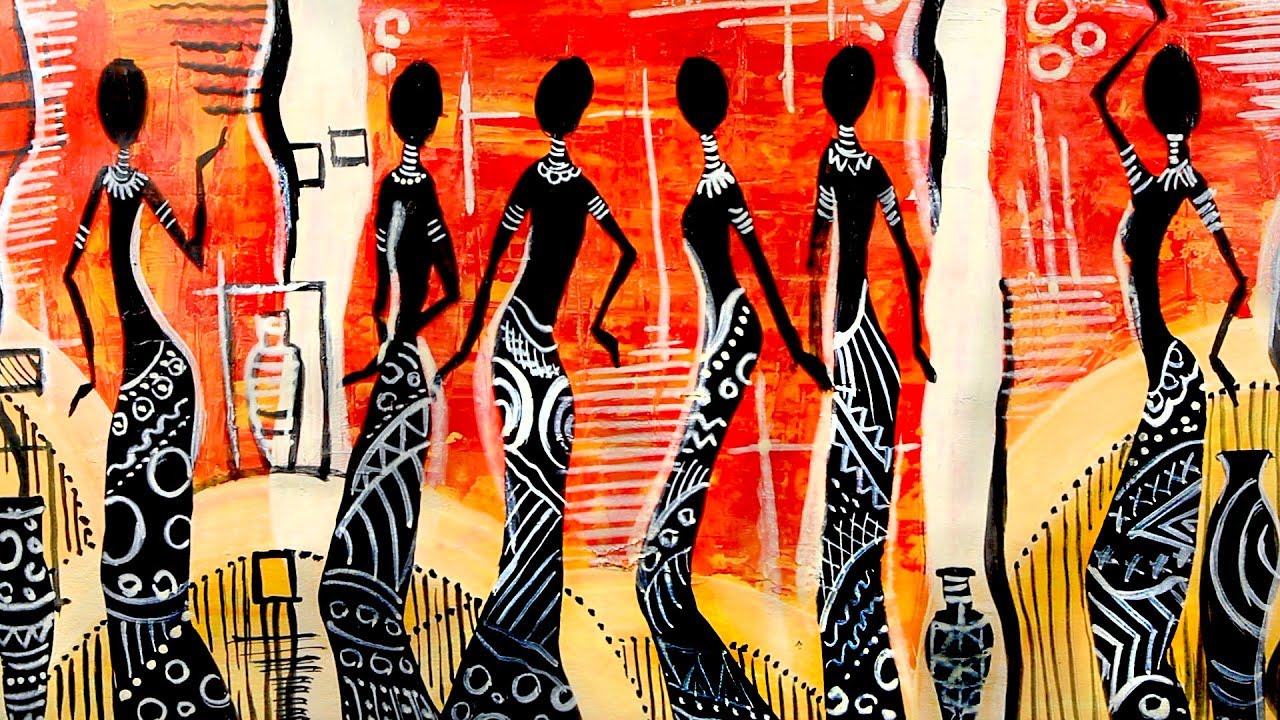 How to Paint African Dancer Silhouettes  | Narrated Art Tutorial