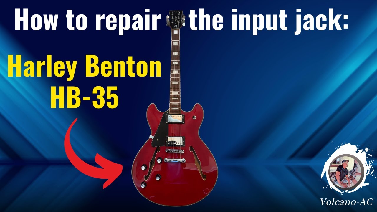 How to repair the input jack of a Harley Benton HB-35 electric guitar.