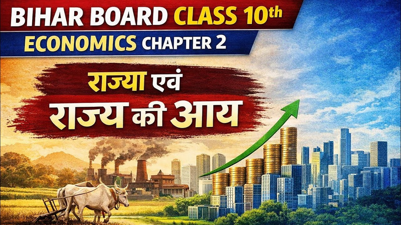 Bihar Board Class 10 Economics Chapter 2 One Shot 🔥 | राज्य एवं राष्ट्र की आय | 10th SST NCERT 