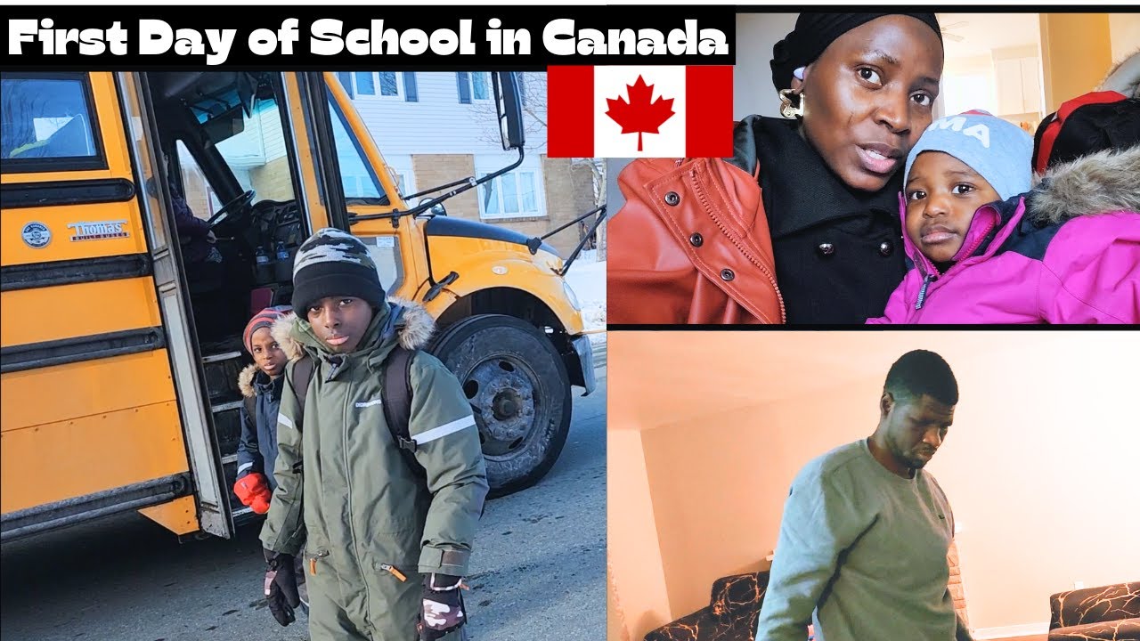 Kids First Day of School in Canada | A week in the Life of Family of 6 new Immigrants in Canada.