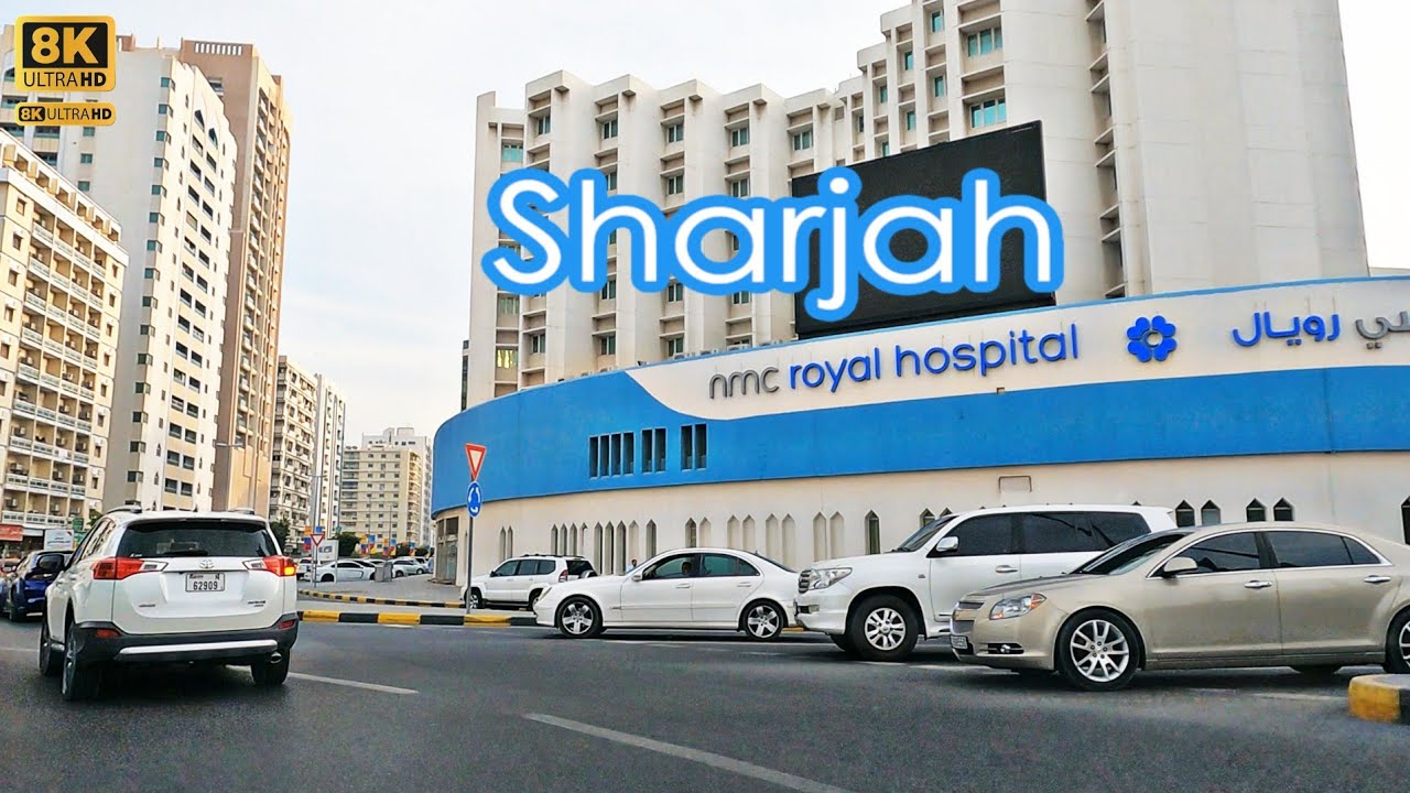 (8K) Sharjah clock tower, Rolla Sharjah UAE 🇦🇪 July 20, 2023