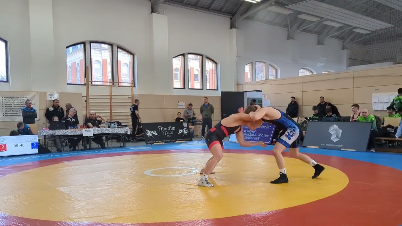 WRESTLING/RINGEN. Sachsenmeisterschaft 2026. U20. 74 kg. Glaschke Lukas - Adler Johannes