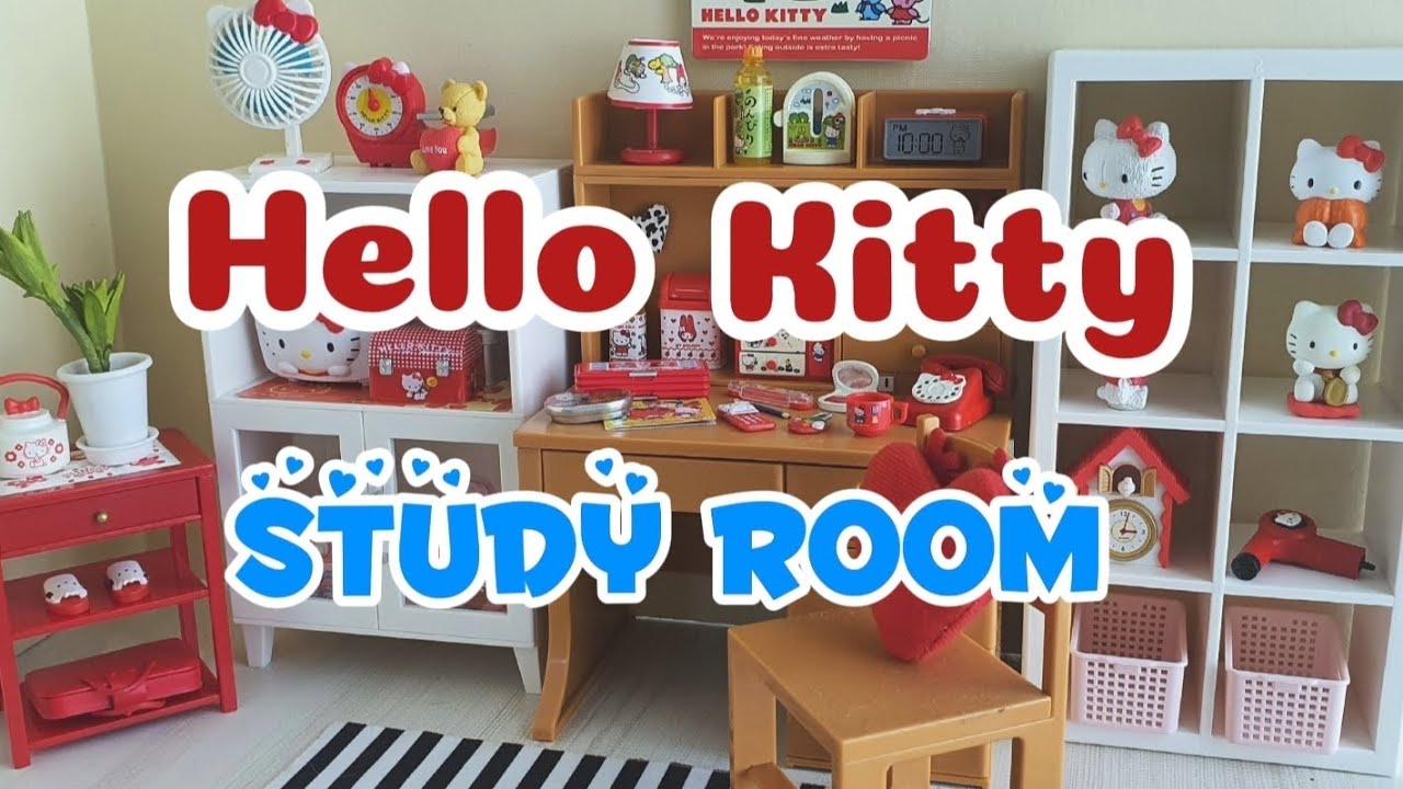 Hello Kitty Study Room | Re-ment Miniature Toys #rement #tinyminiature #tinyminiature #hellokitty