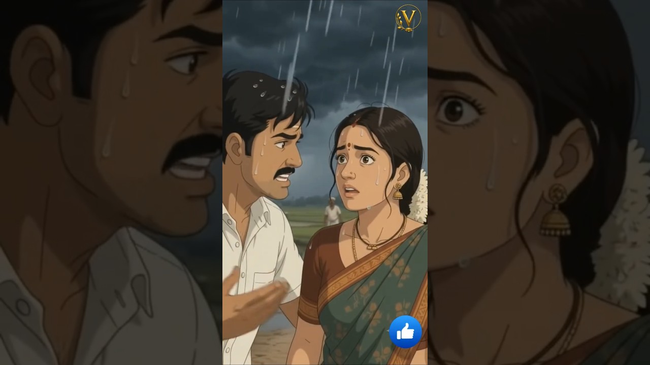 The River Was Rising And Time Was Running Out! 🌧️Part 2#village #telugu #rain #90s #1980s #shorts#ai