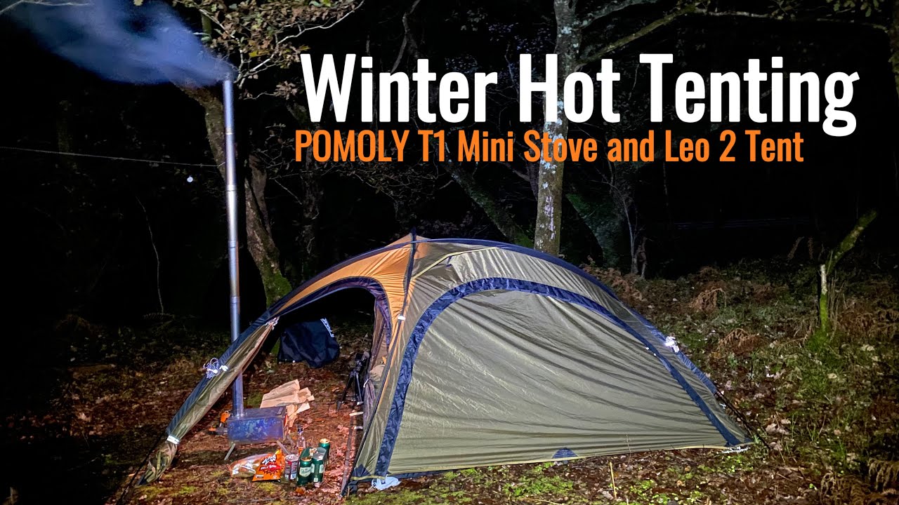 Winter Wild Camp | Hot Tent | Pomoly T1 Mini | Leo 2 #camping #scotland #uk