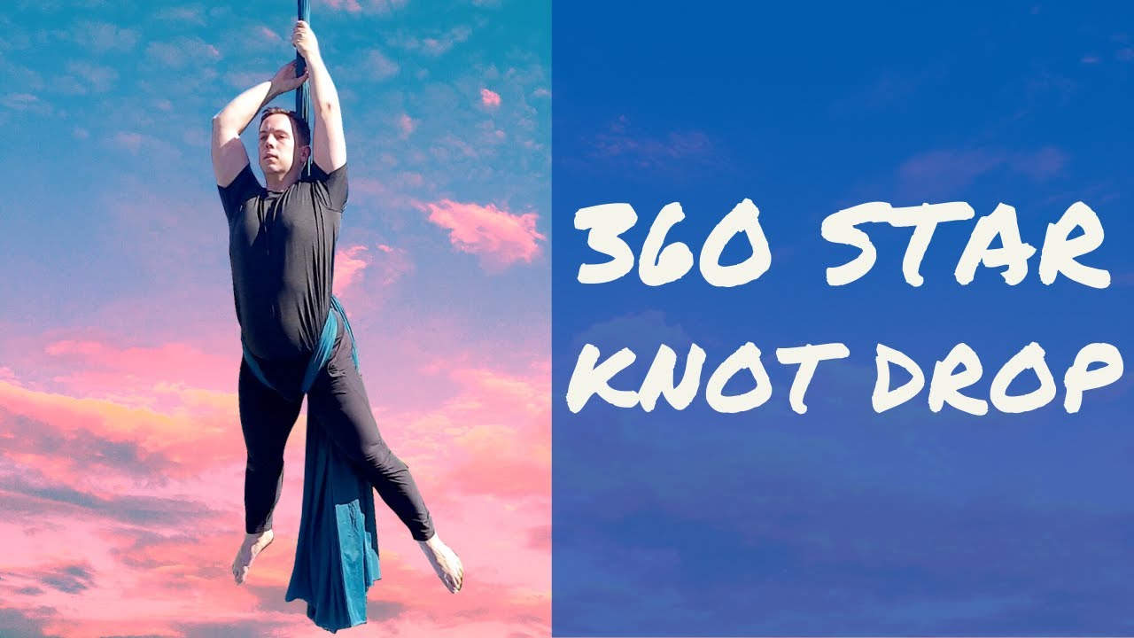 Star DROP in the knot on AERIAL SILKS | How to do star drop in the knot