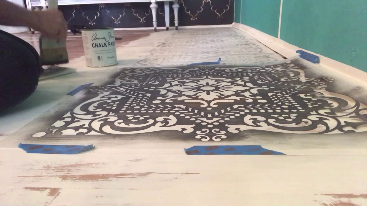 How to Paint a Floor with Chalk Paint® Part 1: Painting & Stenciling