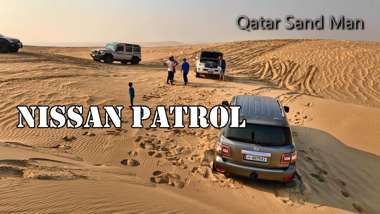 Recovery of a Nissan Patrol from sand dunes.  مغرس في سيلين