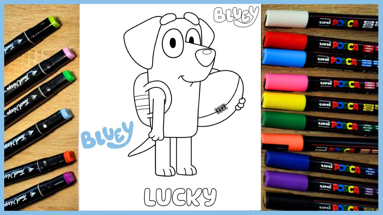 Coloring page | Lucky from Bluey | for kids 🎨
