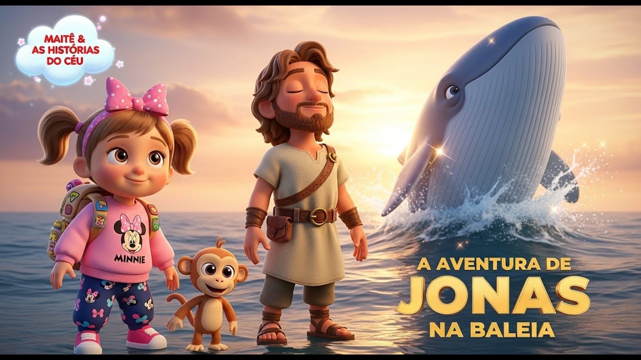 Desenhos Bíblicos Infantil - Jonas & a Baleia - Maitê & as histórias do Céu