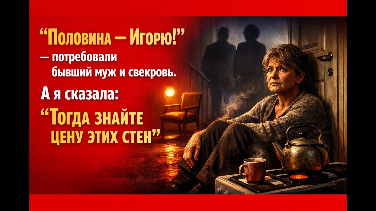 “Половина — Игорю!” — потребовали бывший муж и свекровь.А я сказала “Тогда знайте цену этих стен”