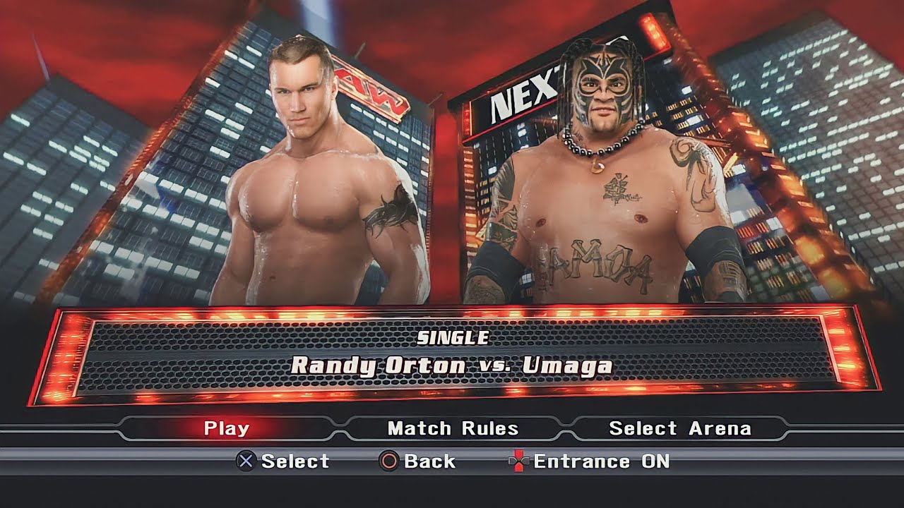 Smackdown vs Raw 2009 PS3- RANDY ORTON VS UMAGA