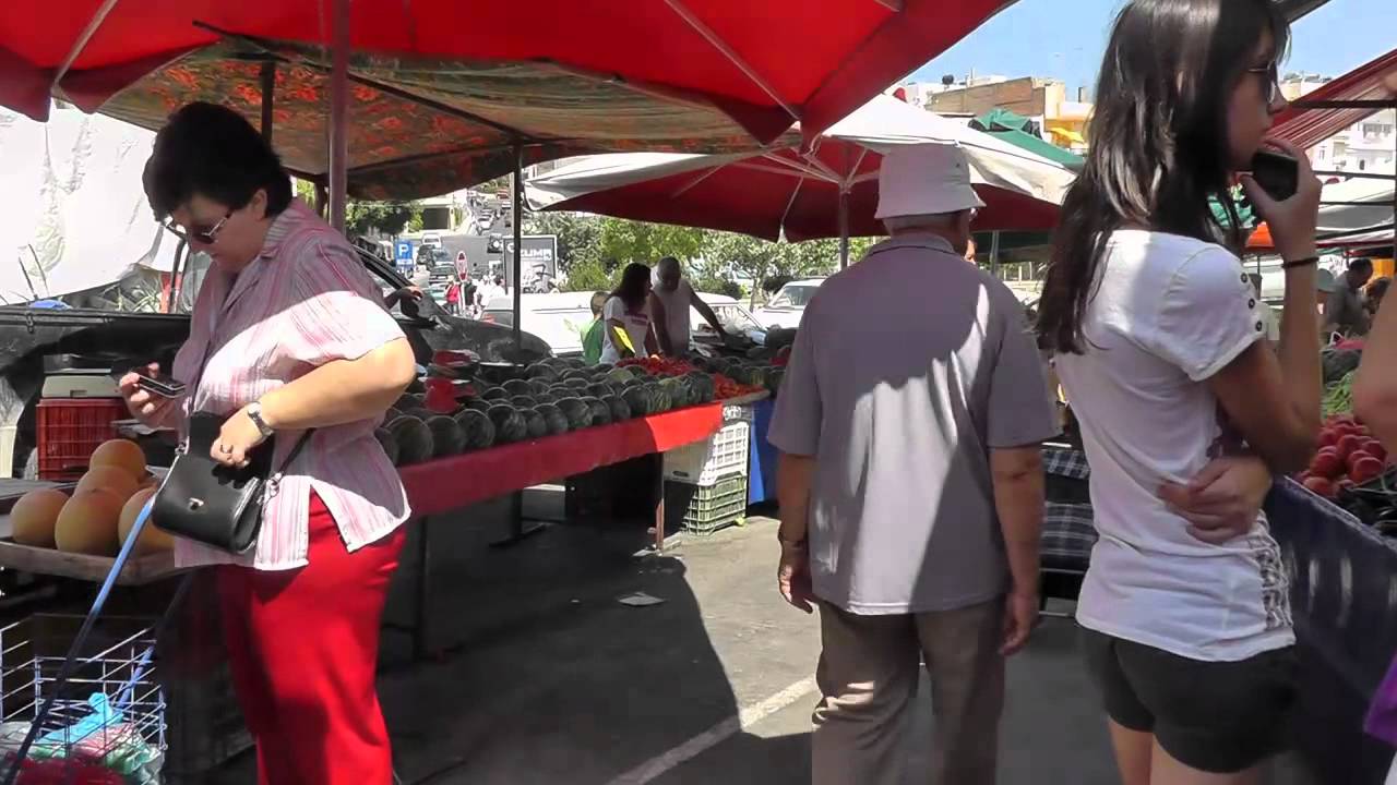 Wochenmarkt in Heraklion, Kreta Aug. 2010 [HD]