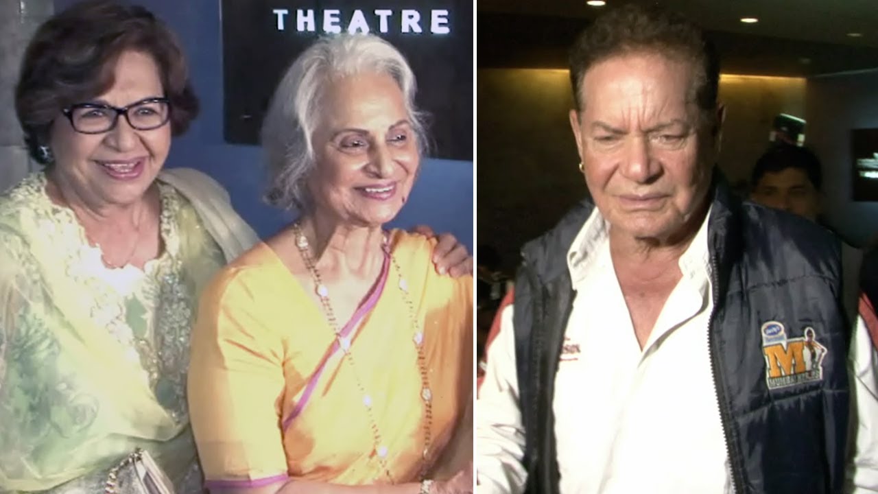 Salim Khan and Helen at a private screening of Salman Khan starrer 'Tubelight'