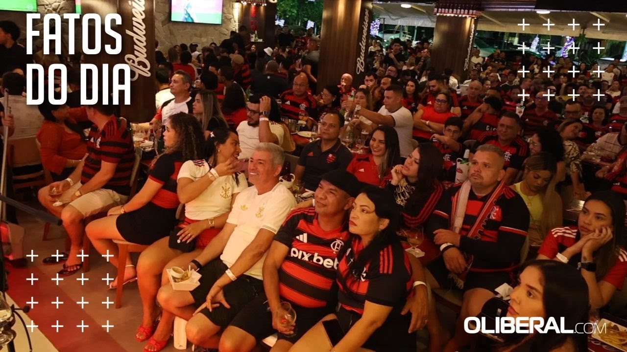 Torcida do Flamengo festeja em Belém o tetra na Libertadores