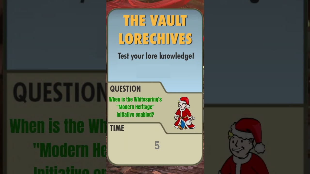 Lorechive Daily Question; Christmas Edition #fallout #shorts