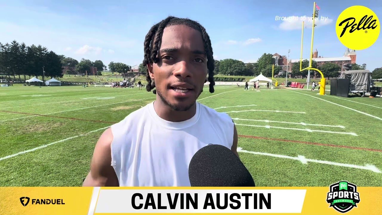Steelers training camp: Calvin Austin III on facing Jalen Ramsey & chemistry with Aaron Rodgers