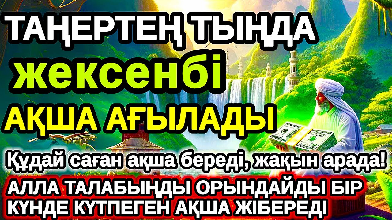 Тыңда Өте күшті дұға жексенбі, Алла бір күнде ойламаған ақша байлық жібереді, ризығың көбейеді