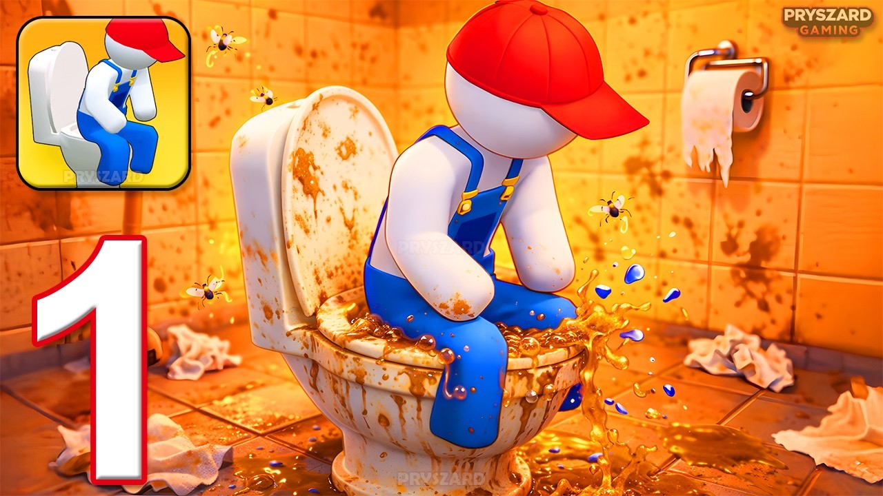 Toilet Fever - Gameplay Walkthrough Part 1 - Clean Toilets Earn Money (iOS, Android)