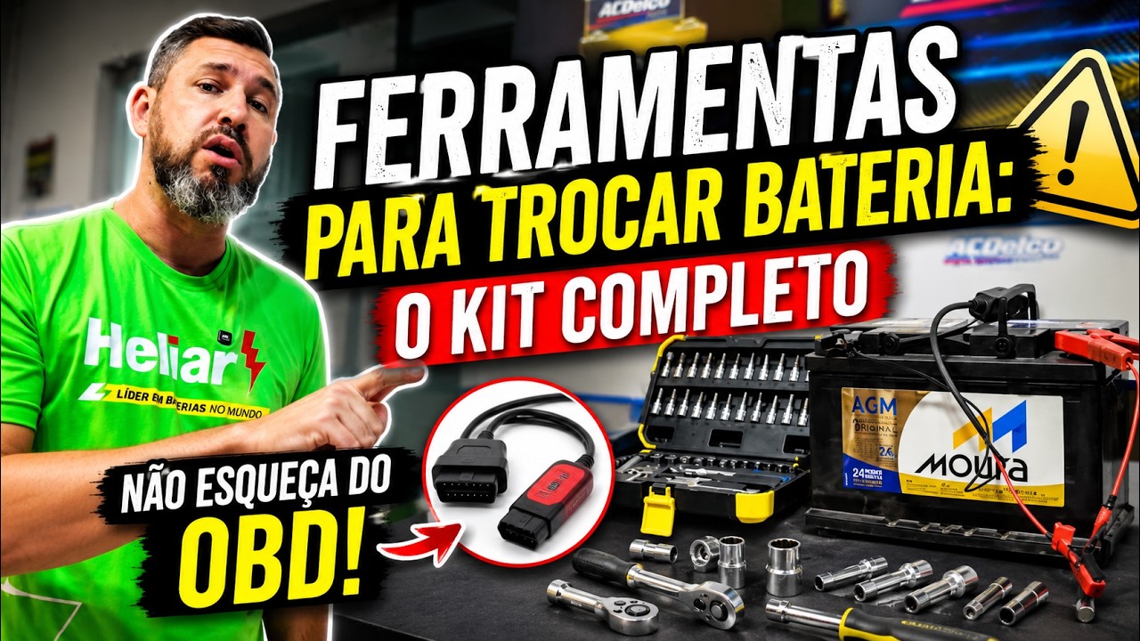 Ferramentas para Trocar Bateria: O Kit Completo - não esqueça do OBD!