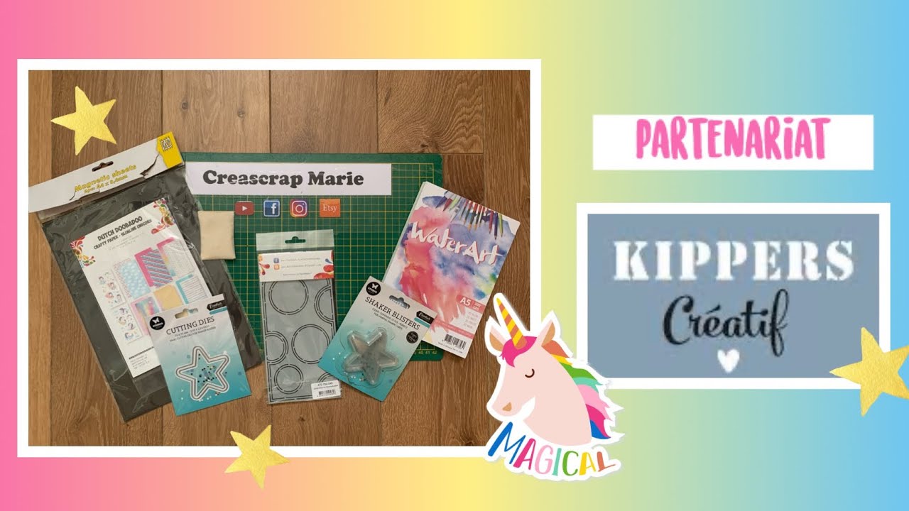 Ouverture de colis Partenariat kippers Créatif Dutch Doobadoo licorne, Dies, gabarit bubbles… 🦄⭐️