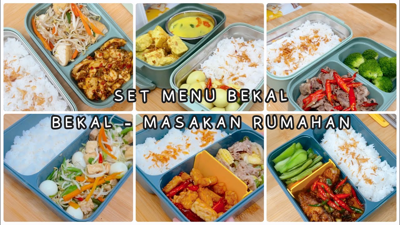 6 SET BEKAL (PART 3), IDE BEKAL KE KANTOR, MASAKAN HARIAN, BEKAL SEMINGGU, IDE MASAKAN SEMINGGU