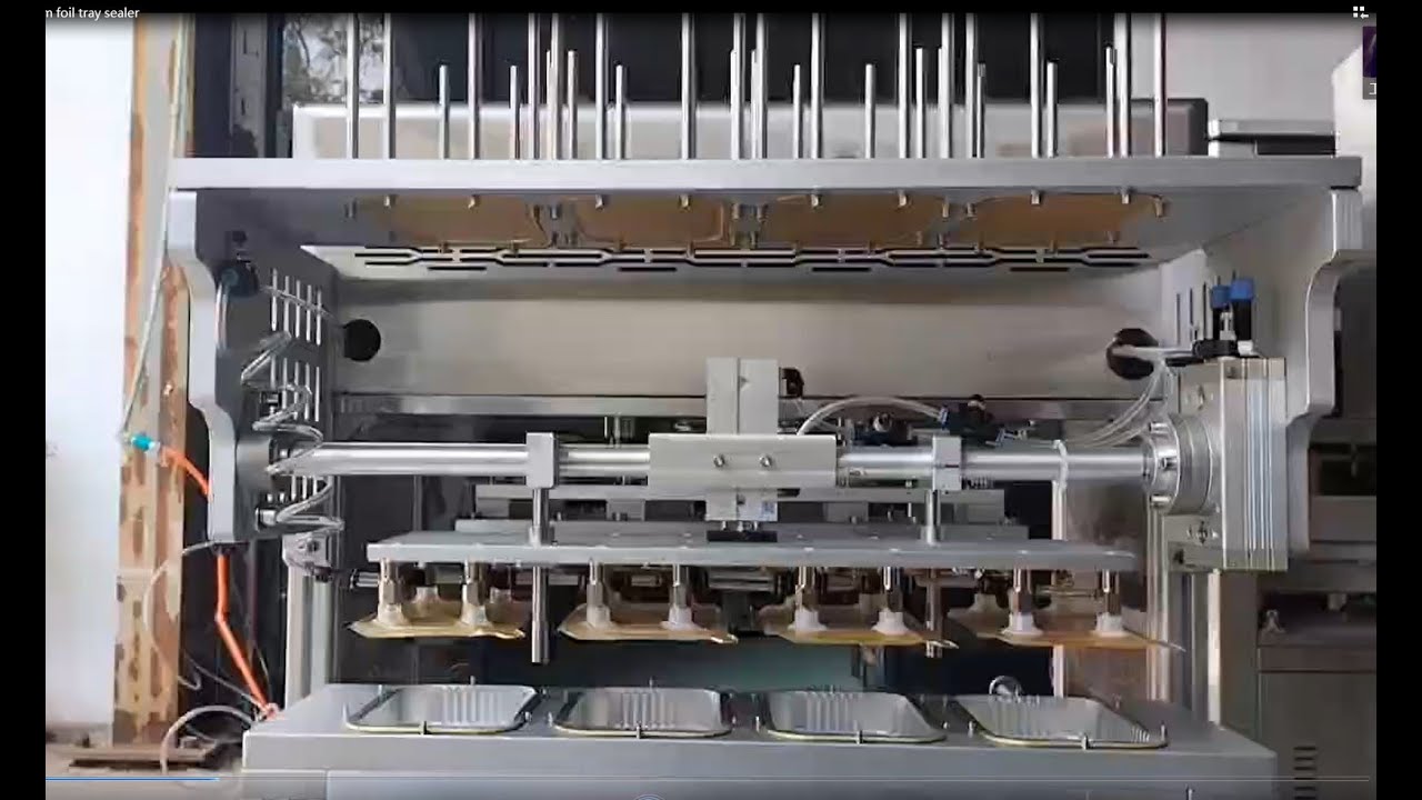 automatic aluminum foil tray sealing machine