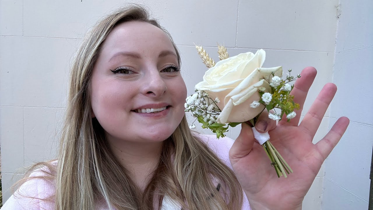 How to make a buttonhole | EASY wedding flower tutorial