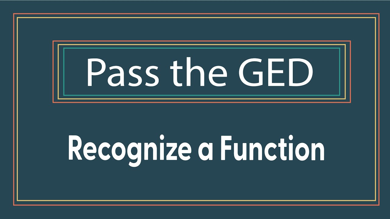 Распознать функцию в экзамене GED по математике