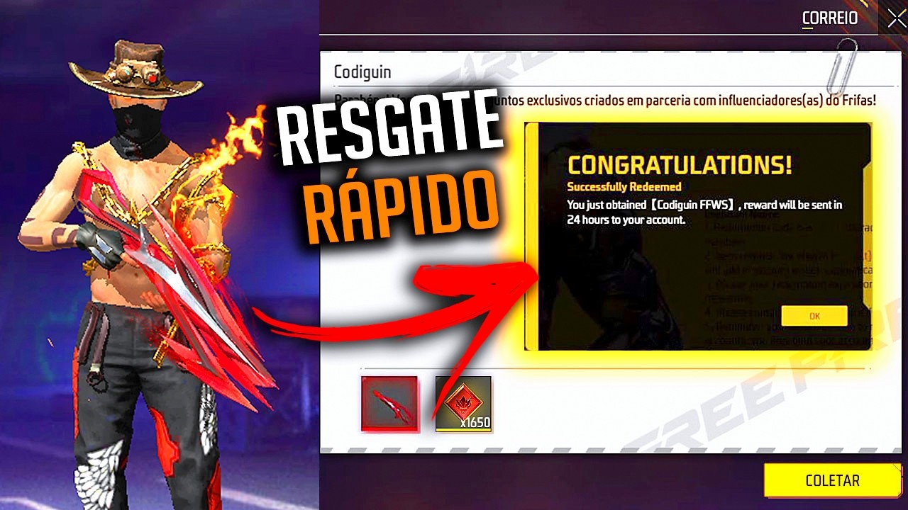 CORRE! RESGATE GR&Aacute;TIS CODIGUIN SKIN EVOLUTIVA! COMO RESGATAR CODIGO INFINITO 2026 NOVO FREE FIRE ff