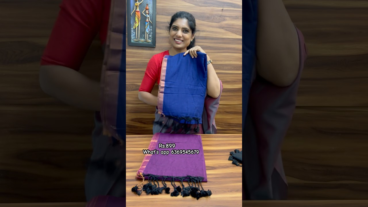 🌸 Soft Mul Cotton Saree &ndash; Only ₹899 | Everyday Elegance & Comfort! 💫