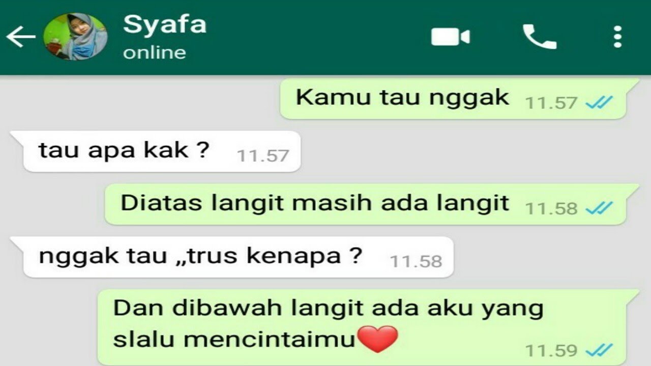Chat WA Gombal Romantis Auto bikin baper Part 13
