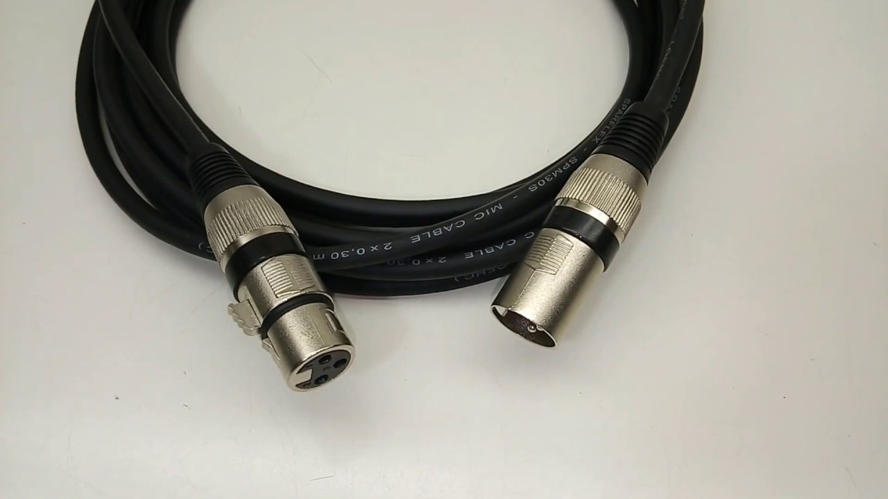 Cabo microfone e DMX com conectores XLR f&ecirc;mea x XLR macho de linha