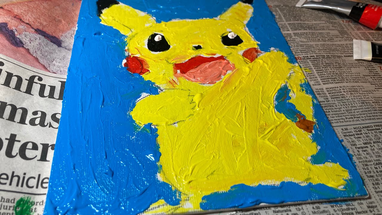 Painting Pikachu On Canvas