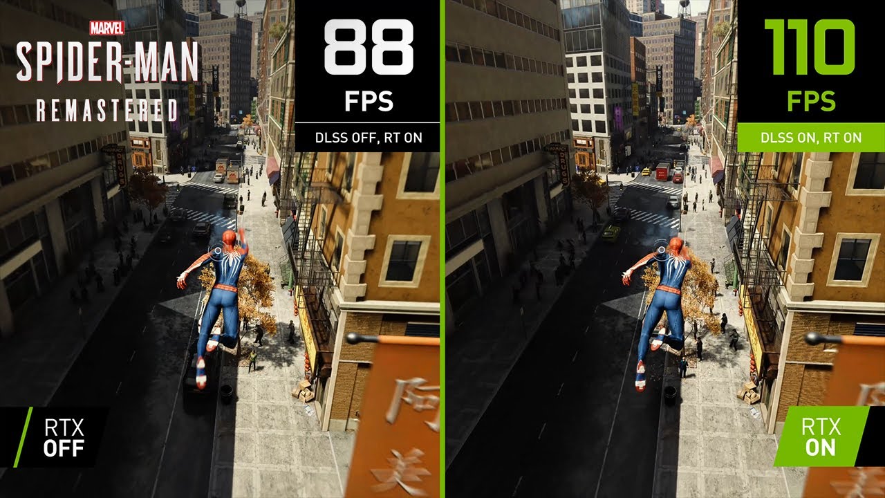 Marvel&rsquo;s Spider-Man Remastered PC | 4K NVIDIA DLSS Comparison