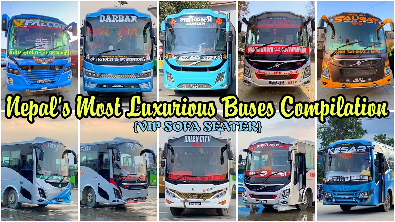 All Nepal Most Luxurious Buses with VIP Sofa Seater Video Compilation 2025 !!❤️ #busenthusiastnepal 