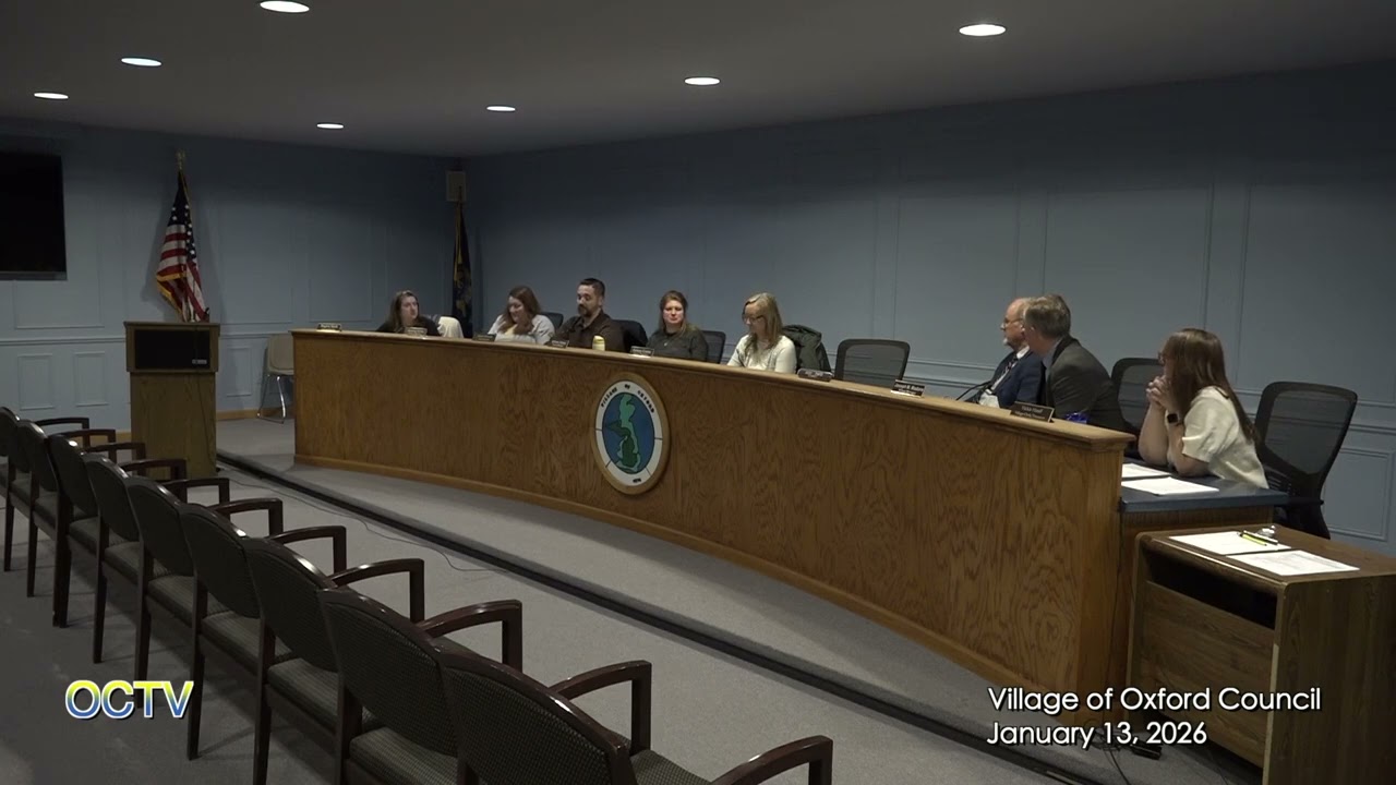 Village of Oxford Council 1/13/26