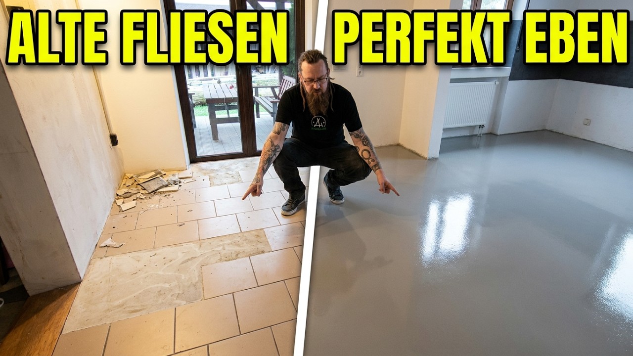 SO geht es RICHTIG - Alte Fliesen überspachteln mit Ausgleichsmasse nivellieren  #selbermachen