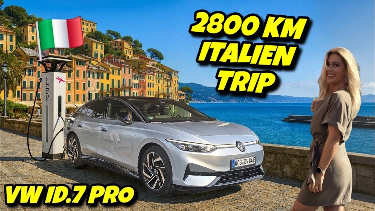 Ladekosten im Urlaub? VW ID.7 Italien Roadtrip von Portofino bis Florenz. #elektroauto 