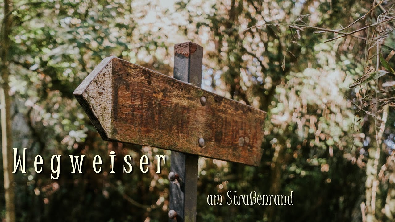 Wegweiser am Straßenrand