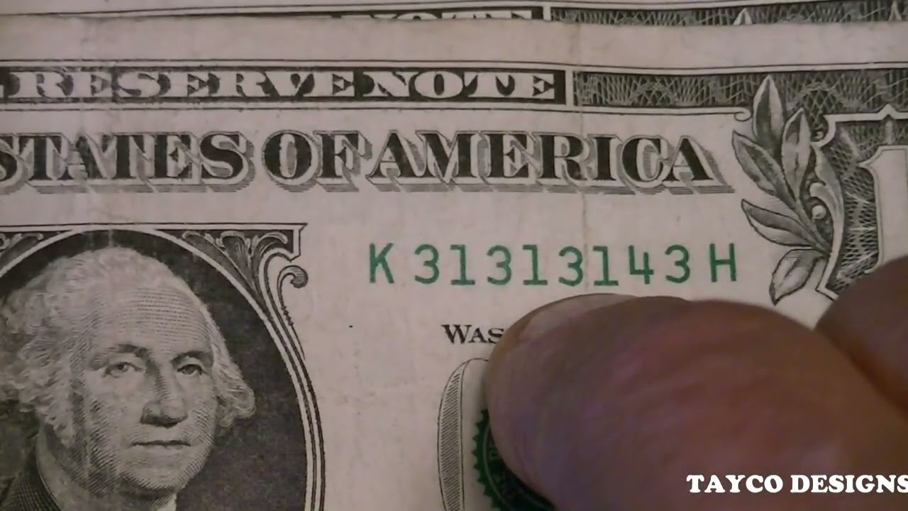 Fun Hobby $1 Bill Search For Unusual Serial Numbers #currency