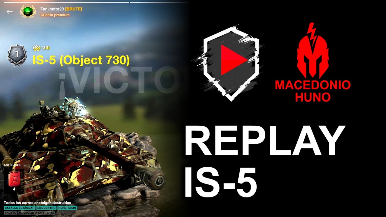 IS-5 comandante Tanknator23 en World of Tanks Blitz en español FN-NL Replay
