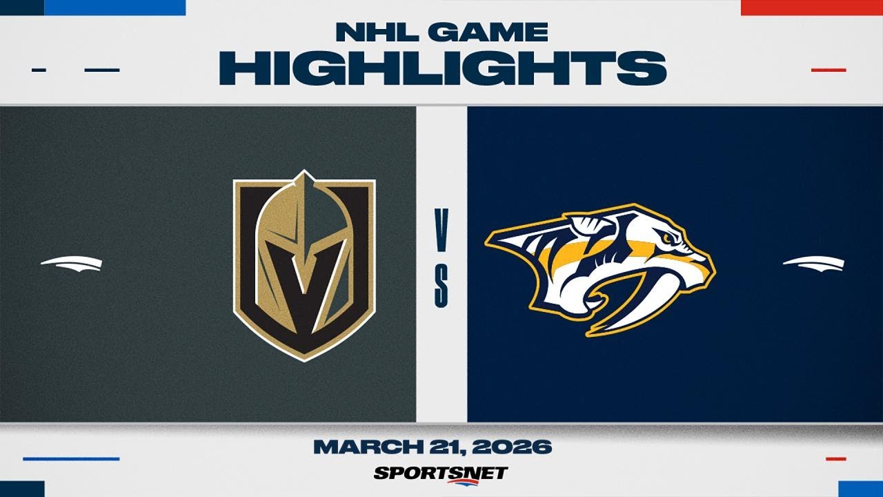 NHL Highlights | Golden Knights vs. Predators - March 21, 2026