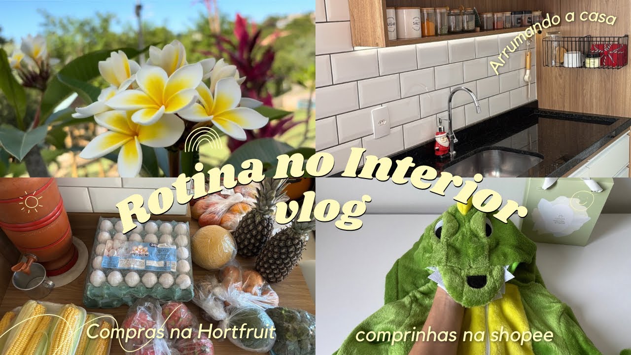 ROTINA NO INTERIOR - Fiz comprinhas na shopee para o bebê + arrumando a casa